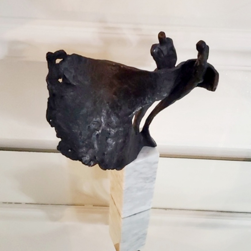 RARE Exquisite Bernadette Leijdekkers Bronze&Marble Sculpture Title "Dance" - Picture 9 of 13